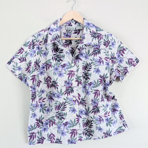 Vintage‎ Short Sleeve Button Up Camp Shirt - Basic Editions - Size XL - Picture 5 of 6